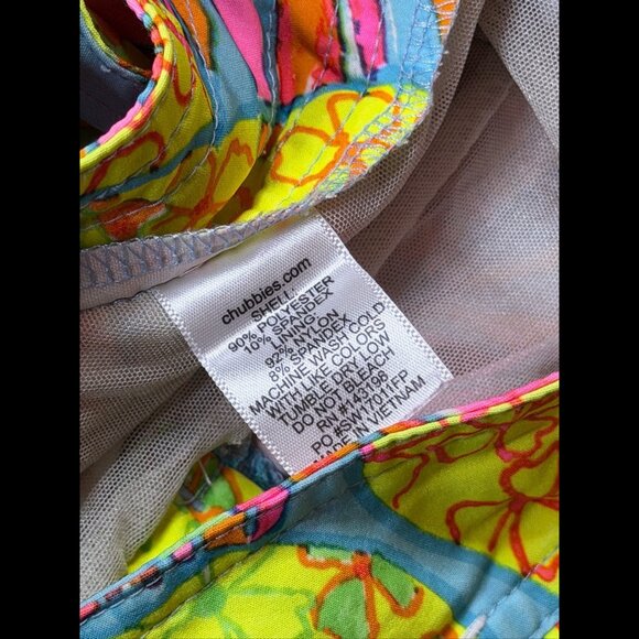 Chubbies Swim Trunks 34 Adults Pineapple Mesh Lining Stretch 4.5" Inseam - Picture 7 of 7